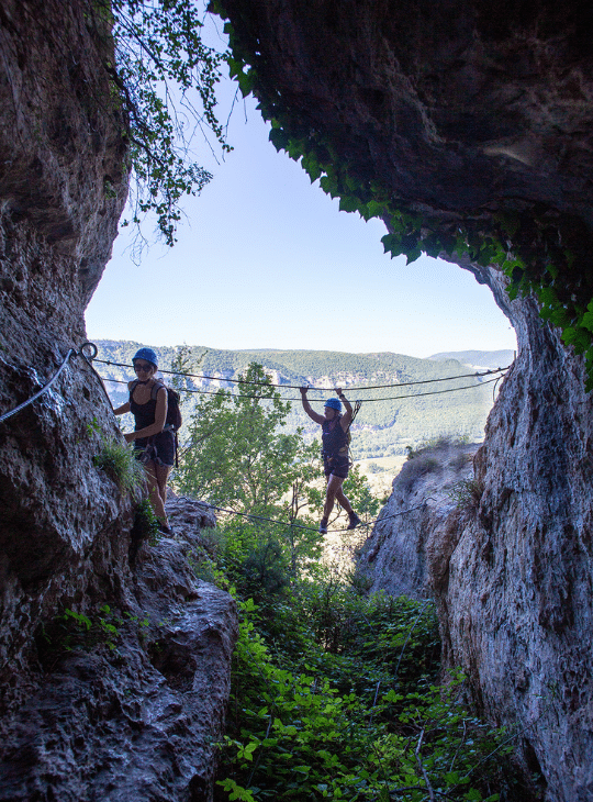 via ferrata passerelle